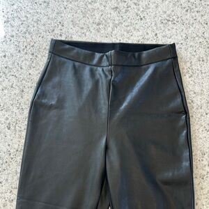 Black Faux Leather Pants